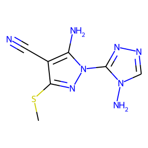 5-amino-1-(4-amino-4H-1,2,4-triazol-3-yl)-3-(methylthio)-1H-pyrazole-4-carbonitrile