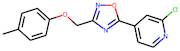 2-Chloro-4-{3-[(4-methylphenoxy)methyl]-1,2,4-oxadiazol-5-yl}pyridine