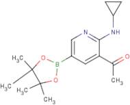 1-(2-(Cyclopropylamino)-5-(4,4,5,5-tetramethyl-1,3,2-dioxaborolan-2-yl)pyridin-3-yl)ethanone