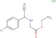 Ethyl 2-{[cyano(4-chlorophenyl)methyl]amino}acetate hydrochloride