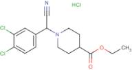 Ethyl 1-[cyano(3,4-dichlorophenyl)methyl]piperidine-4-carboxylate hydrochloride