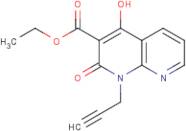 Ethyl 4-hydroxy-2-oxo-1-(prop-2-ynyl)-1,2-dihydro-1,8-naphthyridine-3-carboxylate