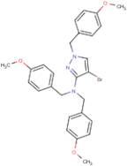 4-Bromo-N,N,1-tris[(4-methoxyphenyl)methyl]-1H-pyrazol-3-amine