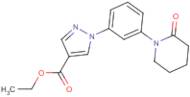 Ethyl 1-(3-(2-oxopiperidin-1-yl)phenyl)-1H-pyrazole-4-carboxylate