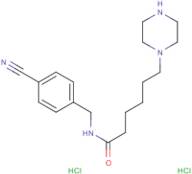 N-[(4-Cyanophenyl)methyl]-6-(piperazin-1-yl)hexanamide dihydrochloride