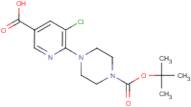 6-[4-(tert-Butoxycarbonyl)piperazino]-5-chloronicotinic acid
