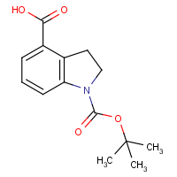 2,3-Dihydro-1H-indole-4-carboxylic acid, N-BOC protected