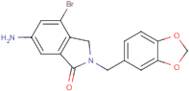 6-Amino-2-(1,3-benzodioxol-5-ylmethyl)-4-bromo-2,3-dihydro-1H-isoindol-1-one