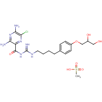 3,5-Diamino-6-chloro-N-(N-{4-[4-(2,3-dihydroxypropoxy)phenyl]butyl}carbamimidoyl)pyrazine-2-carbox…