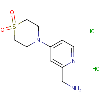 1-[4-(1,1-Dioxidothiomorpholin-4-yl)pyridin-2-yl]methanamine dihydrochloride