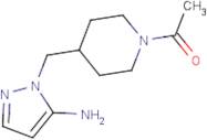 1-{4-[(5-Amino-1H-pyrazol-1-yl)methyl]piperidin-1-yl}ethan-1-one