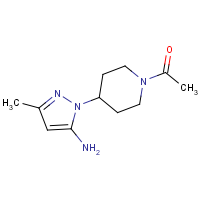 1-[4-(5-Amino-3-methyl-1H-pyrazol-1-yl)piperidin-1-yl]ethan-1-one