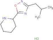 2-[3-(2-Methylpropyl)-1,2,4-oxadiazol-5-yl]piperidine hydrochloride