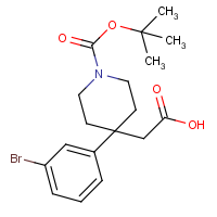 2-[4-(3-Bromophenyl)-1-(tert-butoxycarbonyl)piperidin-4-yl]acetic acid