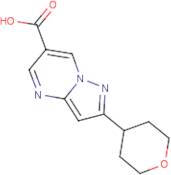 2-(Tetrahydro-2H-pyran-4-yl)pyrazolo[1,5-a]pyrimidine-6-carboxylic acid