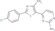 4-[2-(4-Chlorophenyl)-4-methyl-1,3-thiazol-5-yl]pyrimidin-2-amine