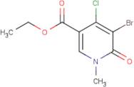 Ethyl 5-bromo-4-chloro-1-methyl-6-oxo-1,6-dihydropyridine-3-carboxylate