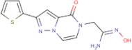 (Z)-N'-Hydroxy-2-[4-oxo-2-(thiophen-2-yl)-4H,5H-pyrazolo[1,5-a]pyrazin-5-yl]ethenimidamide