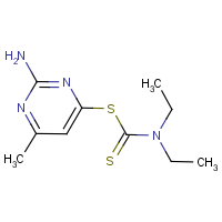 2-Amino-6-methyl-4-pyrimidinyl N,N-diethylcarbamodithioate