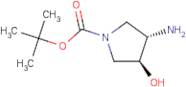trans-3-Amino-4-hydroxypyrrolidine, N1-BOC protected