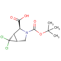 (+/-)-(1S*,2S*,5R*)-3-(tert-butoxycarbonyl)-6,6-dichloro-3-azabicyclo[3.1.0]hexane-2-carboxylic ...