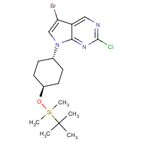 5-Bromo-7-[trans-4-(tert-butyldimethylsilanyloxy)cyclohexyl]-2-chloro-7H-pyrrolo[2,3-d]pyrimidine