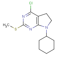 4-Chloro-7-cyclohexyl-6,7-dihydro-2-(methylthio)-(5H)-pyrrolo[2,3-d]pyrimidine