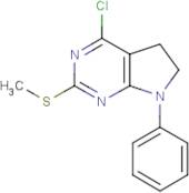 4-Chloro-6,7-dihydro-2-(methylthio)-7-phenyl-(5H)-pyrrolo[2,3-d]pyrimidine