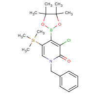 1-Benzyl-3-chloro-4-(4,4,5,5-tetramethyl-1,3,2-dioxaborolan-2-yl)-5-(trimethylsilyl)pyridin-2(1H)-…