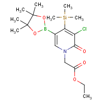 Ethyl 2-(3-chloro-2-oxo-5-(4,4,5,5-tetramethyl-1,3,2-dioxaborolan-2-yl)-4-(trimethylsilyl)pyridin-…