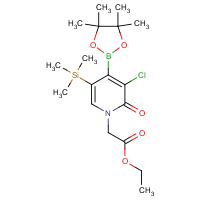 Ethyl 2-(3-chloro-2-oxo-4-(4,4,5,5-tetramethyl-1,3,2-dioxaborolan-2-yl)-5-(trimethylsilyl)pyridin-…