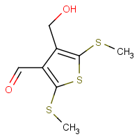 4-(Hydroxymethyl)-2,5-bis(methylthio)thiophene-3-carbaldehyde