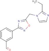 3-(5-((2-Ethyl-1H-imidazol-1-yl)mEthyl)-1,2,4-oxadiazol-3-yl)benzaldehyde