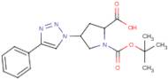 1-(tert-Butoxycarbonyl)-4-(4-phenyl-1H-1,2,3-triazol-1-yl)pyrrolidine-2-carboxylic acid