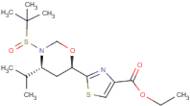 (+)-2-[(SS,1R,3R)-4-Isopropyl-3-(2-methylpropane-2-sulfinyl)-[1,3]oxazinan-6-yl]thiazole-4-carboxylic acid ethyl ester