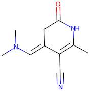 (4E)-4-[(Dimethylamino)methylidene]-2-methyl-6-oxo-1,4,5,6-tetrahydropyridine-3-carbonitrile