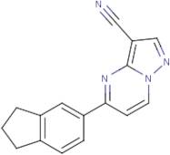 5-(2,3-Dihydro-1H-inden-5-yl)pyrazolo[1,5-a]pyrimidine-3-carbonitrile