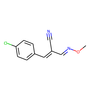 (2Z)-3-(4-Chlorophenyl)-2-[(1E)-(methoxyimino)methyl]prop-2-enenitrile