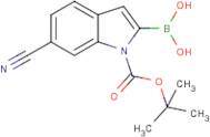 6-Cyano-1H-indole-2-boronic acid, N-BOC protected