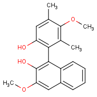 1-(6-Hydroxy-3-methoxy-2,4-dimethylphenyl)-3-methoxynaphthalen-2-ol