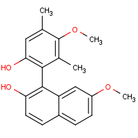 1-(6-Hydroxy-3-methoxy-2,4-dimethylphenyl)-7-methoxynaphthalen-2-ol