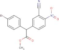 Methyl 2-(3-cyano-4-nitrophenyl)-2-(4-bromophenyl)acetate