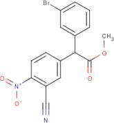 Methyl 2-(3-cyano-4-nitrophenyl)-2-(3-bromophenyl)acetate