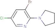 3-Bromo-5-chloro-2-pyrrolidinopyridine