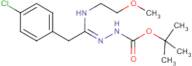 N'-[2-(4-Chloro-phenyl)-1-(2-methoxyethylamino)ethylidene]hydrazinecarboxylic acid tert-butyl ester