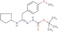 N'-[1-Cyclopentylamino-2-(4-methoxyphenyl)ethylidene]hydrazinecarboxylic acid tert-butyl ester