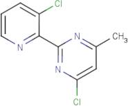 4-Chloro-2-(3-chloropyridin-2-yl)-6-methylpyrimidine