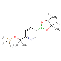 5-(4,4,5,5-Tetramethyl-1,3,2-dioxaborolan-2-yl)-2-(2-((trimethylsilyl)oxy)propan-2-yl)pyridine