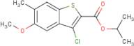 Isopropyl 3-chloro-5-methoxy-6-methylbenzo[b]thiophene-2-carboxylate