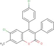 6-Chloro-4(4?-chlorophenyl)-7-methyl-3-phenylcoumarin